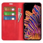 Samsung Galaxy XCover Pro (G715) „Split“ raudonas odinis atverčiamas dėklas - knygutė