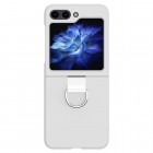 Samsung Galaxy Flip6 5G (SM-F741B) „Ring“ plastikinis baltas dėklas - nugarėlė
