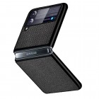 „Bi-Color“ Splicing Samsung Galaxy Z Flip3 (F711) juodas odinis dėklas