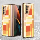 Samsung Galaxy Z Fold2 5G (F916B) GKK Pattern geltonas plastikinis dėklas - nugarėlė