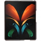 Samsung Galaxy Z Fold2 5G (F916B) Foldable Leather juodas odinis dėklas - nugarėlė