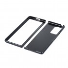 Samsung Galaxy Z Fold2 5G (F916B) Foldable Leather juodas odinis dėklas - nugarėlė