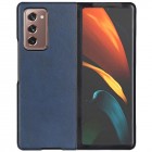 Samsung Galaxy Z Fold2 5G (F916B) Slim Leather mėlynas odinis dėklas - nugarėlė