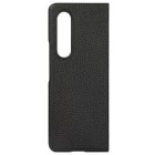 Samsung Galaxy Z Fold3 5G (F926B) Deluxe Leather juodas odinis dėklas - nugarėlė