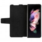 Prabangus „Nillkin“ Aoge Leather serijos juodas odinis atverčiamas Samsung Galaxy Z Fold4 5G (F936B) dėklas