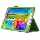 Galaxy Tab S 8.4 (T705, T700) „Folio“ atverčiamas žalias odinis dėklas - piniginė