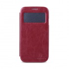 „Nillkin“ Easy raudonas odinis atverčiamas Samsung Galaxy S4 i9505, i9500 dėklas (knygutė)