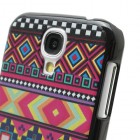 Raštuotas spalvotas Samsung Galaxy S4 plastikinis dėklas (dėkliukas, nugarėlė)