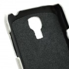 Baltas odinis atverčiamas Samsung Galaxy S4 Mini dėklas