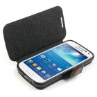 „Meilate“ atverčiamas juodas Samsung Galaxy S4 Mini dėklas