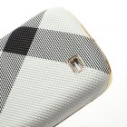 „Burberry“ stiliaus baltas Samsung Galaxy S4 Mini dėklas