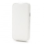 Baltas odinis atverčiamas Samsung Galaxy S4 Mini dėklas