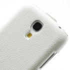 Baltas odinis atverčiamas Samsung Galaxy S4 Mini dėklas