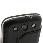 Samsung Galaxy S3 i9300 S View (S-View stiliaus) atverčiamas juodas dėklas (dėkliukas, dangtelis)