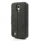 „Meilate“ atverčiamas juodas Samsung Galaxy S4 Mini dėklas