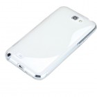 Skaidrus silikoninis/matinis Samsung Galaxy Note 2 dėklas