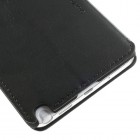 „Jilis“ atverčiamas odinis juodas Samsung Galaxy Note 3 dėklas