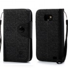 „MLT“ atverčiamas juodas Samsung Galaxy S2 i9100 dėklas (dėkliukas) - knygutė