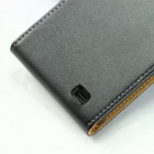 Samsung Galaxy S2 i9100 juodas odinis atverčiamas dėklas (dėkliukas, nugarėlė)