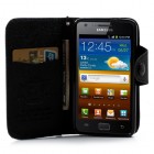 „MLT“ atverčiamas juodas Samsung Galaxy S2 i9100 dėklas (dėkliukas) - knygutė