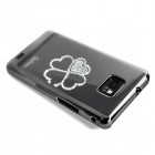 „Leshine“ juodas Samsung Galaxy S2 i9100 dėklas (dėkliukas, nugarėlė) - gėlė