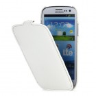 „Melkco“ atverčiamas baltas odinis Samsung Galaxy S3 i9300 dėklas (dėkliukas)