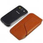 Rudos spalvos odinė Samsung Galaxy S3 įmautė - dėklas