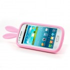 Samsung Galaxy S3 mini i8190 žaismingas rožinis silikoninis dėklas (dėkliukas, nugarėlė) - zuikutis