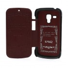 „Zozzle“ atverčiamas odinis Samsung Galaxy S Duos S7562 dėklas (dėkliukas) (Samsung Galaxy Trend S7560 dėklas)