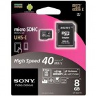 „Sony“ MicroSD atminties kortelė 8 Gb, 10 Klasė su SD adapteriu