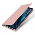 „Dux Ducis“ Skin serijos Sony Xperia 1 (XZ4) rožinis odinis atverčiamas dėklas