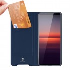 „Dux Ducis“ Skin serijos Sony Xperia 1 IV mėlynas odinis atverčiamas dėklas