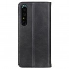 Sony Xperia 1 IV „Split“ juodas odinis atverčiamas dėklas - knygutė