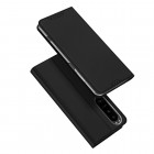 „Dux Ducis“ Skin serijos Sony Xperia 1 V juodas odinis atverčiamas dėklas