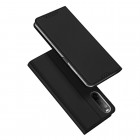 „Dux Ducis“ Skin serijos Sony Xperia 10 V juodas odinis atverčiamas dėklas