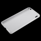 Sony Xperia E5 (Sony Xperia E5 Dual) kieto silikono TPU skaidrus, baltas dėklas - nugarėlė