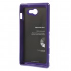 Sony Xperia M2 D2303 Mercury violetinis kieto silikono tpu dėklas - nugarėlė
