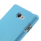 Sony Xperia M2 D2303 Mercury šviesiai mėlynas kieto silikono tpu dėklas - nugarėlė