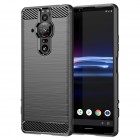 Sony Xperia Pro-I „Carbon“ kieto silikono TPU juodas dėklas - nugarėlė
