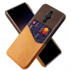„KSQ“ Shell Sony Xperia Pro-I rudas odinis dėklas - nugarėlė su kišenėle kortelėms
