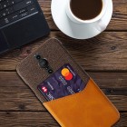 „KSQ“ Shell Sony Xperia Pro-I rudas odinis dėklas - nugarėlė su kišenėle kortelėms