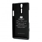 Mercury TPU kieto silikono juodas Sony Xperia S dėklas - nugarėlė
