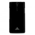 Mercury TPU kieto silikono juodas Sony Xperia S dėklas - nugarėlė