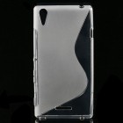 Sony Xperia T3 skaidrus (permatomas) kieto silikono TPU dėklas - nugarėlė