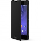 Oficialius Sony Xperia T3 Style Cover Stand juodas atverčiamas dėklas SCR16