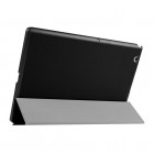 Sony Xperia Tablet Z4 atverčiamas juodas odinis dėklas - knygutė