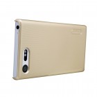 Nillkin Frosted Shield Sony Xperia X Compact (F5321) auksinis plastikinis dėklas + apsauginė ekrano plėvelė