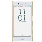 Nillkin Frosted Shield Sony Xperia X Compact (F5321) auksinis plastikinis dėklas + apsauginė ekrano plėvelė