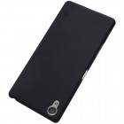 Nillkin Frosted Shield Sony Xperia X (F5121, F5122) juodas plastikinis dėklas + apsauginė ekrano plėvelė