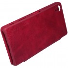 Prabangus „Nillkin“ Qin serijos raudonas odinis atverčiamas Sony Xperia X (F5121, F5122) dėklas